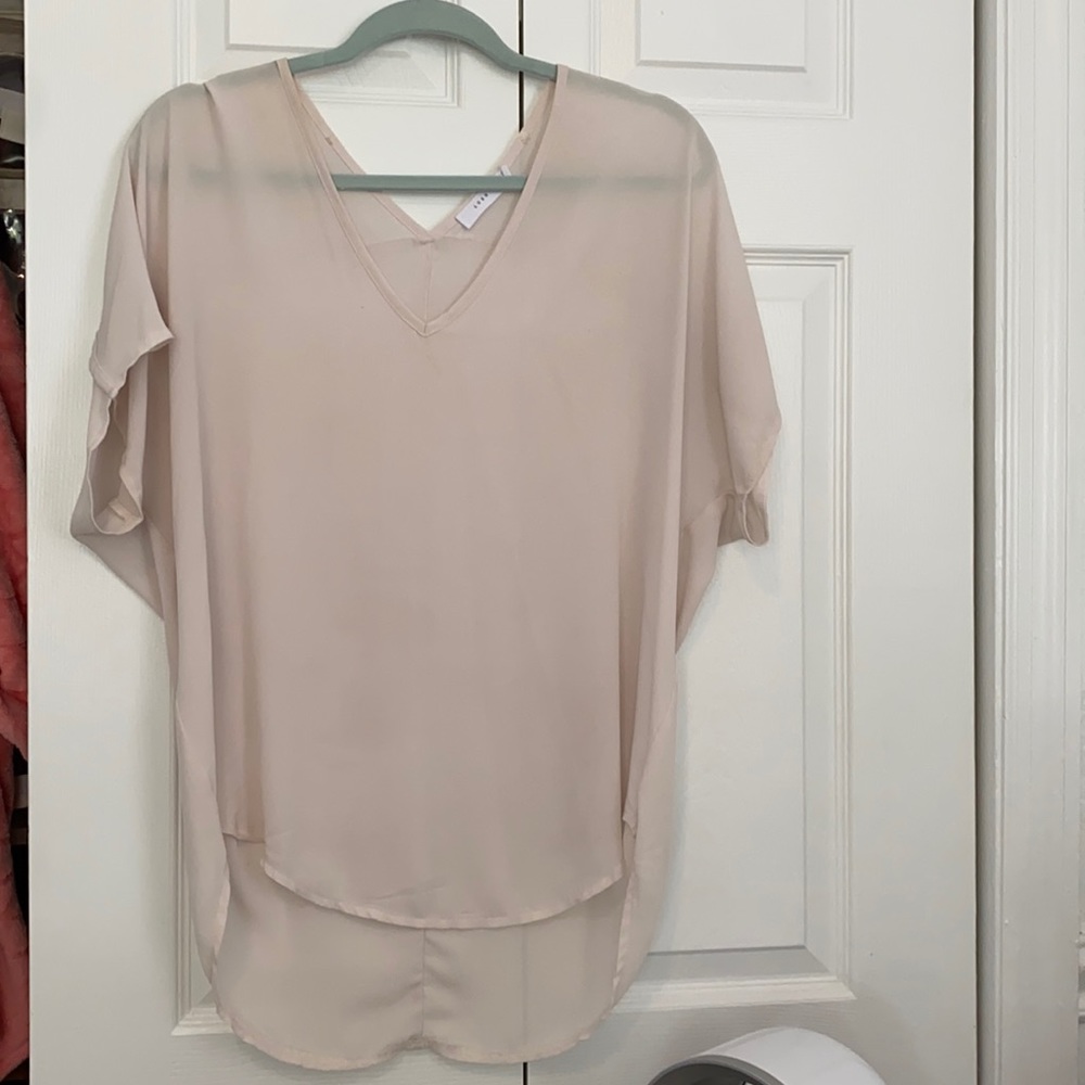 Beige flowy blouse